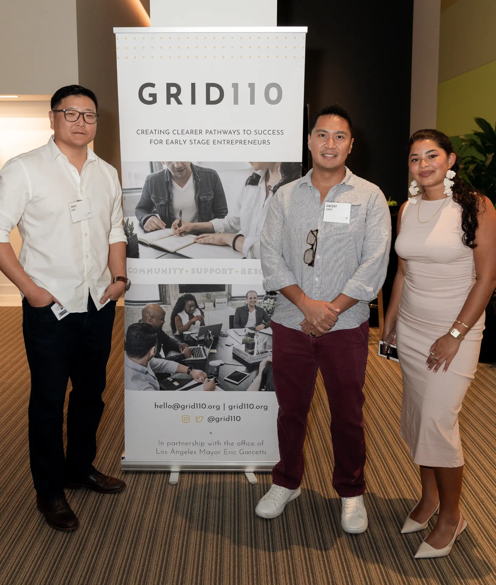 Maya at a Grid110 founder showcase